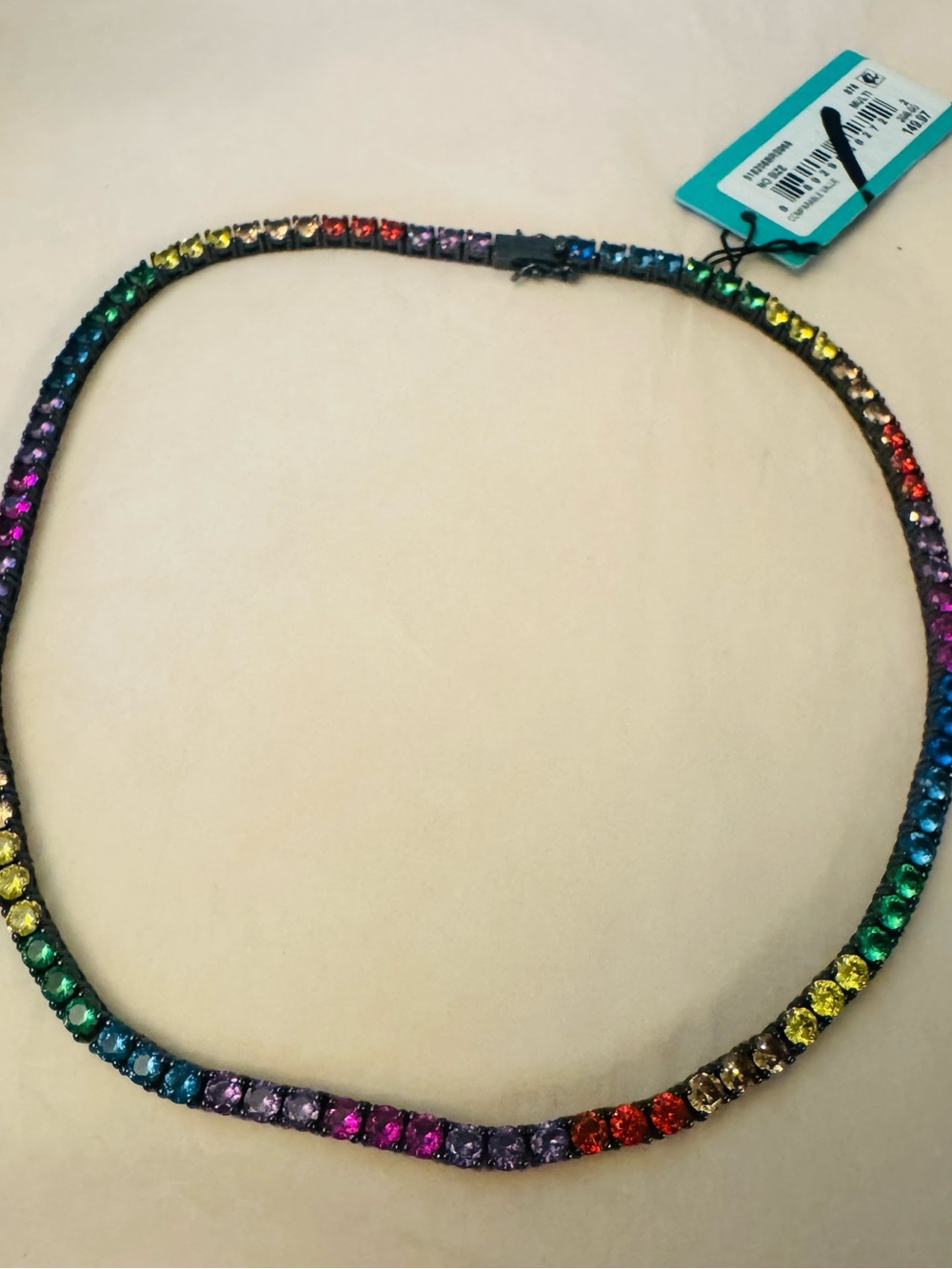 Kurt Geiger Silverstone Plate Zirconia Tennis Necklace - Picture 11 of 11